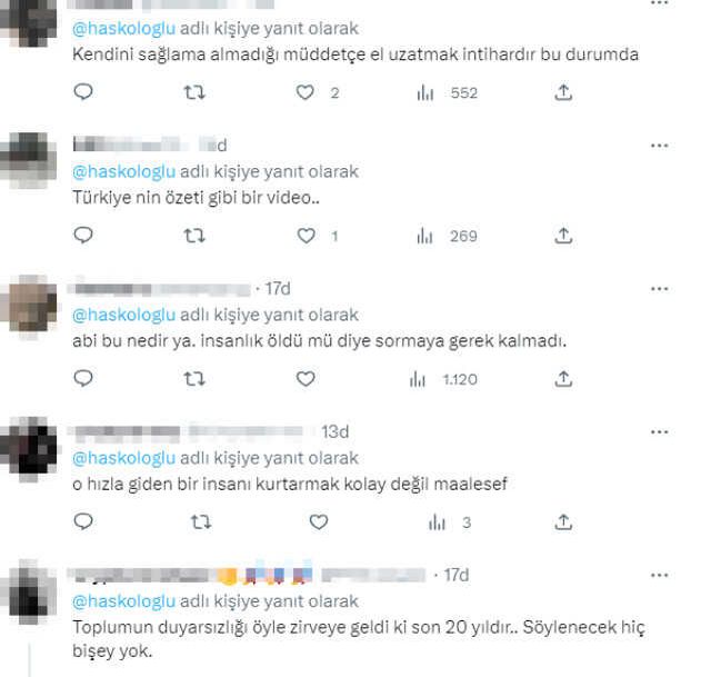 Yürek parçalayan anlar! Sele kapılan yaşlı adam elini uzattı, yardım etmek yerine çekime devam etti