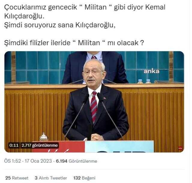Kemal Kılıçdaroğlu'nun dilinin sürçüp gençlere 'Militan' dediği iddiası doğru