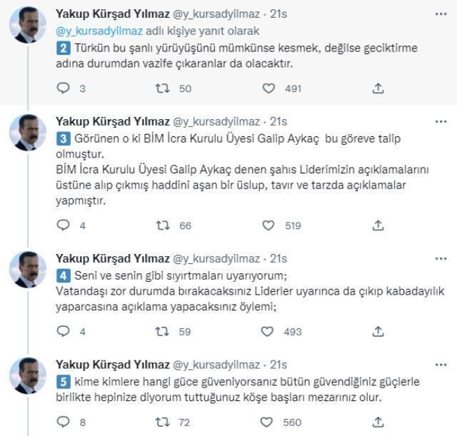 Suç örgütü liderliğinden hapis yatan Kürşad Yılmaz, BİM'in patronuna tehdit: Tuttuğunuz köşe başları mezarınız olur