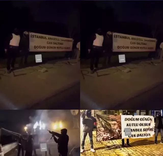 Görüntüler dehşet verici! Türkiye'ye korku salan çete liderinin doğum günü sokakta silahlarla kutlandı