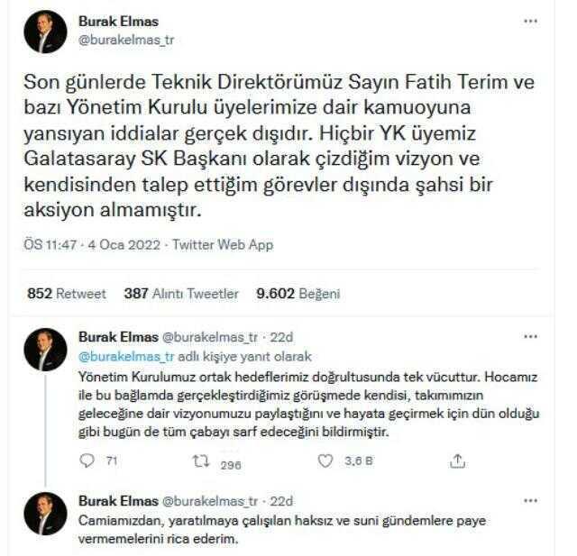Burak Elmas, 'Fatih Terim gönderilecek' söylentilerine noktayı koydu: İddialar gerçek dışı