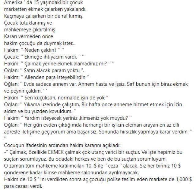 Marketten ekmek çalan çocuk için hakimden ibretlik karar! Ağlatan hikaye yeniden gündemde
