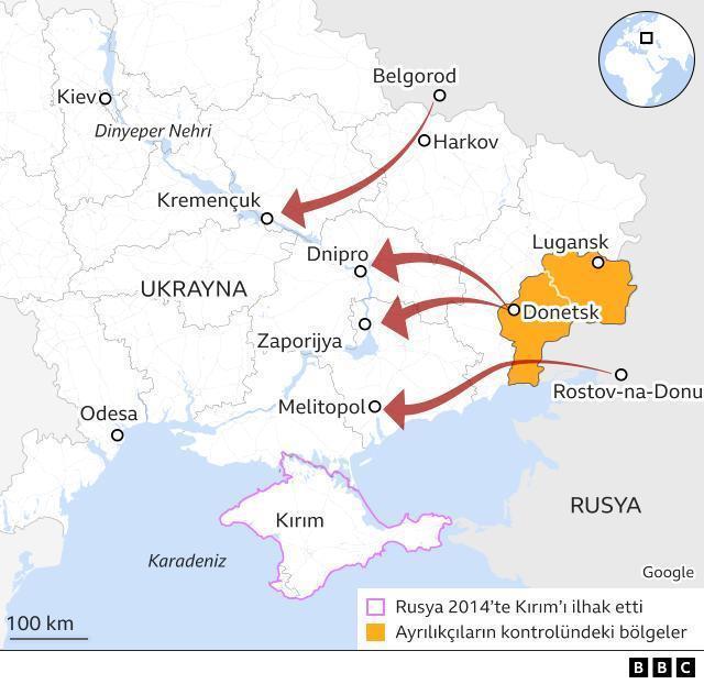 Ukrayna'nın tamamı düşebilir! İşte Rusya'nın olası bir işgalde izleyeceği 3 rota
