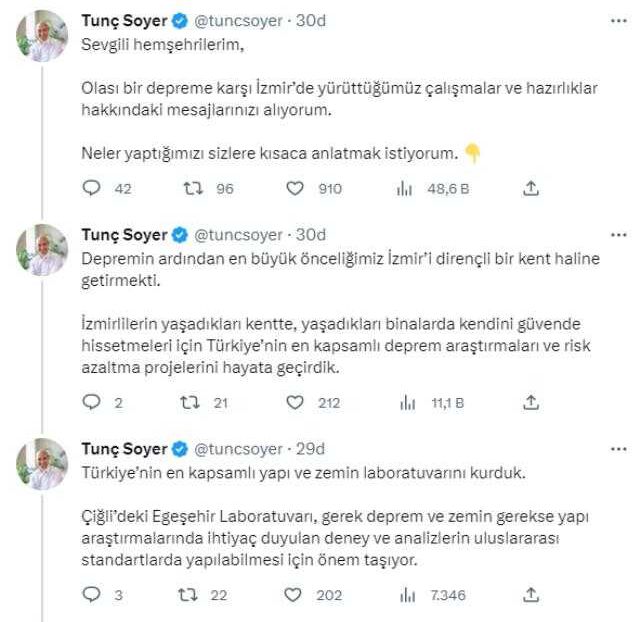 Naci Görür'den deprem uyarısı gelmişti! Tunç Soyer, İzmir'de yapılan hazırlıkları tek tek paylaştı