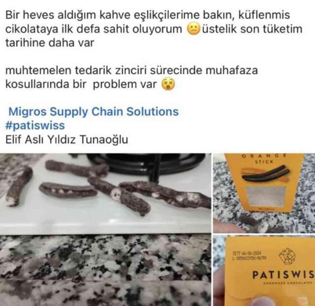 Küflü çikolata tartışması! Patiswiss'in patronundan vatandaşın paylaşımına skandal yanıt