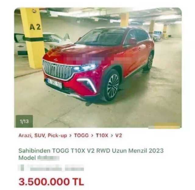 Gündem olan ikinci el Togg ilanı sonrası inceleme başlatıldı