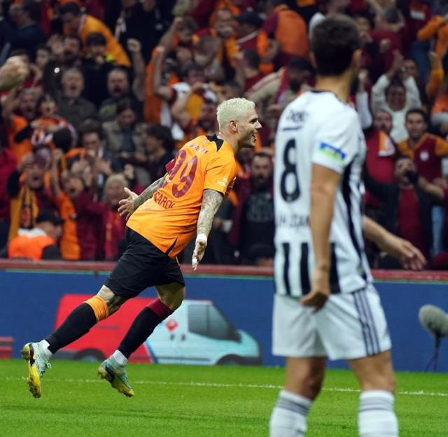 Mauro Icardi derbide resital yaptı! Galatasaray, Beşiktaş'a şans tanımadı