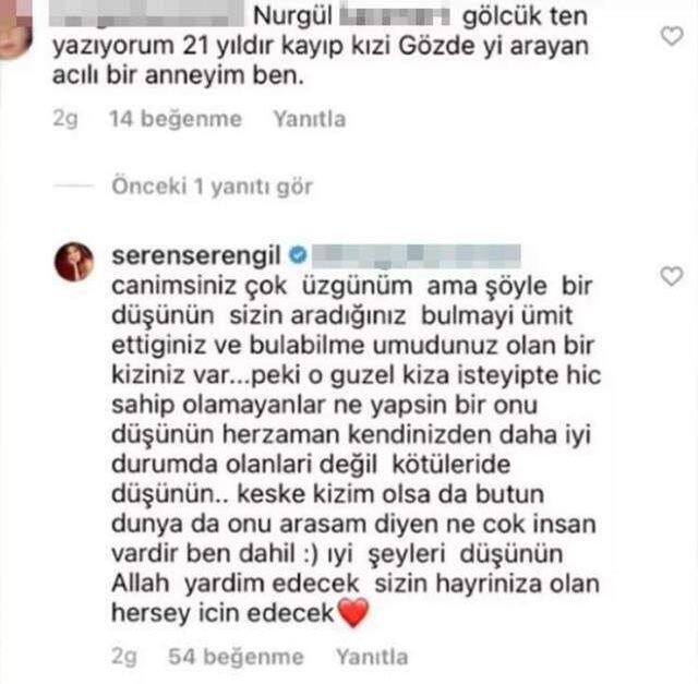 Seren Serengil, takipçisinin yorumuna verdiği yanıtla tepki topladı