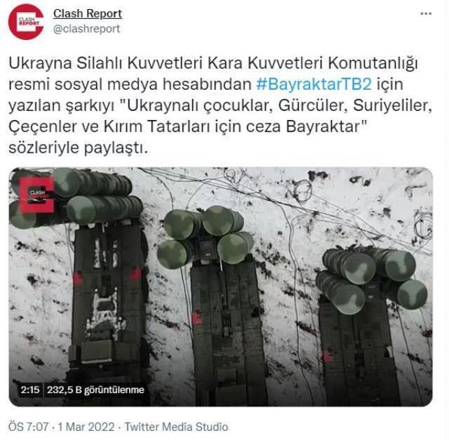 Ukrayna Savunma Bakanlığı, Bayraktar SİHA'ları için şarkı besteledi! Övgü dolu sözler