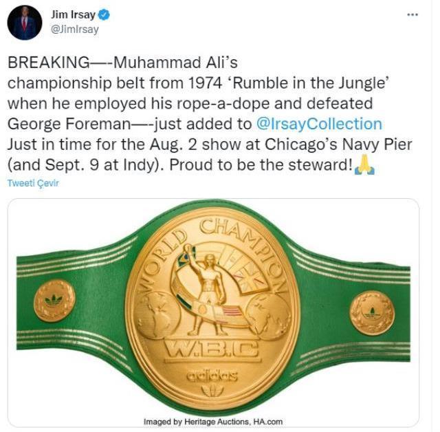 Servet ödendi! Efsane boksör Muhammed Ali'nin şampiyonluk kemeri rekor bedelle alıcı buldu