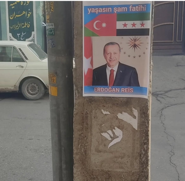 ran'da artan grnt! Cumhurbakan Erdoan'n posterleri asld