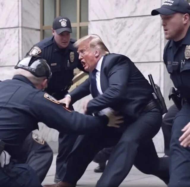 Tutuklanacağı söylenen Trump'a ait fotoğraflar ABD'yi karıştırdı