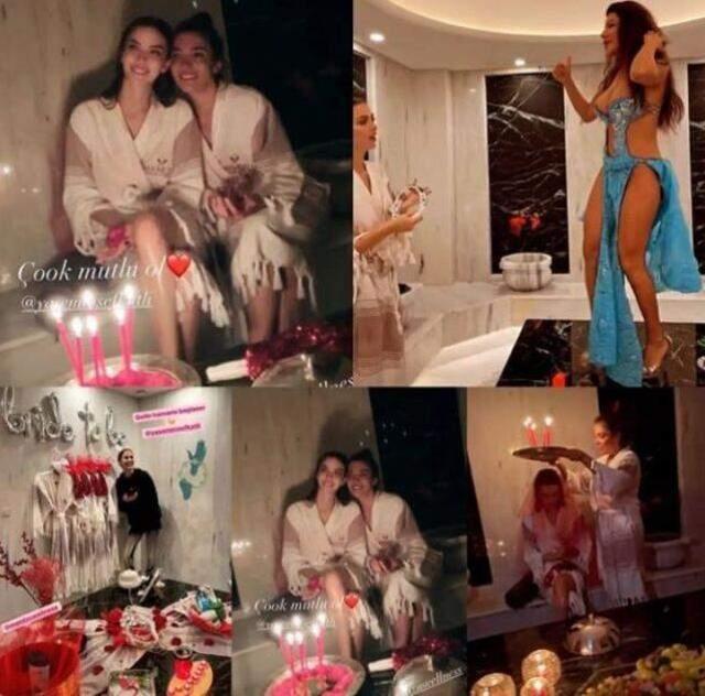 Bir hafta sonra evlenecek olan Yasemin Şefkatli, gelin hamamında dansöz oynattı