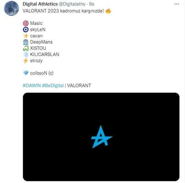 Digital Athletics, 2023 Valorant kadrosunu duyurdu! KILICARSLAN, kadroya dahil oldu