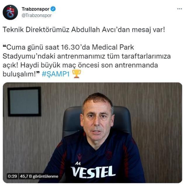 Abdullah Avcı, Trabzonsporlu taraftarların talebini kabul etti! Videolu çağrısına beğeni yağıyor