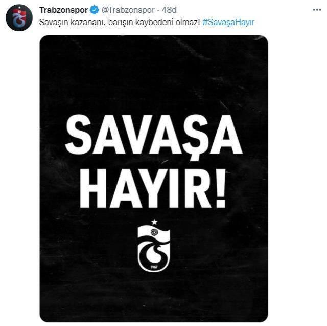 Savaşa sessiz kalmadılar! Süper Lig'in devlerinden Rusya işgaline sert tepki