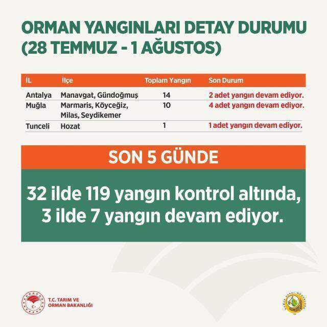 Türkiye'de hangi illerde yangın var? Hangi ilçe ve mahallelerde yangın çıktı? Yangından etkilenen bölgeler neresi?