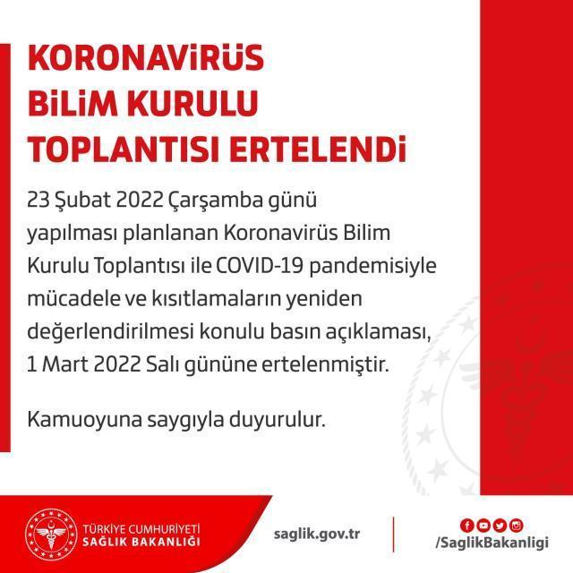 Son Dakika: Maskelerle ilgili önemli açıklama yapılacaktı! Bilim Kurulu'nun kritik toplantısı 1 Mart'a ertelendi