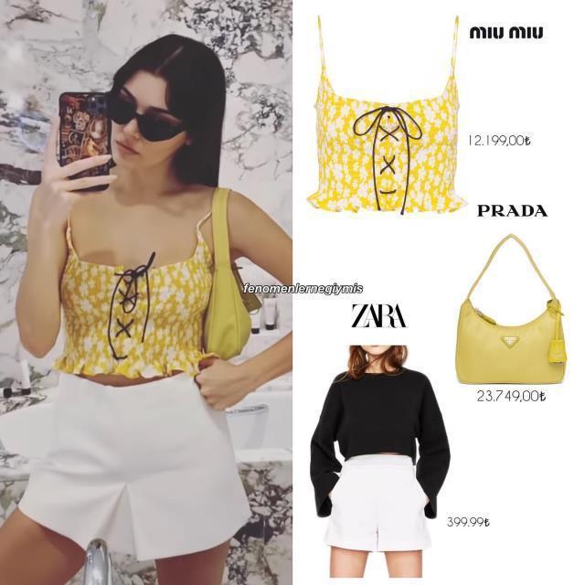 Süper mini şortuyla poz veren Hande Erçel, ip askılı bluzu için 12 bin TL ödedi