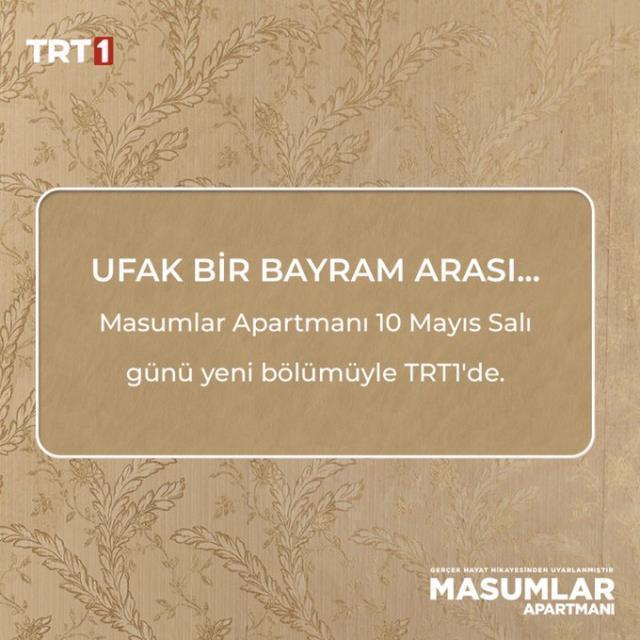 Bu akşam Masumlar Apartmanı var mı, yok mu, neden yok? Masumlar Apartmanı yeni bölüm yok mu, niye yok, bitti mi, final mi oldu? Dizi ara mı verdi?