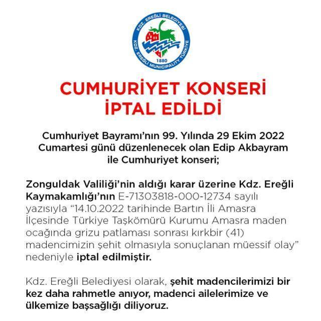 Zonguldak Valiliği, Edip Akbayram'ın konserini iptal etti! Ünlü sanatçıdan açıklama geldi