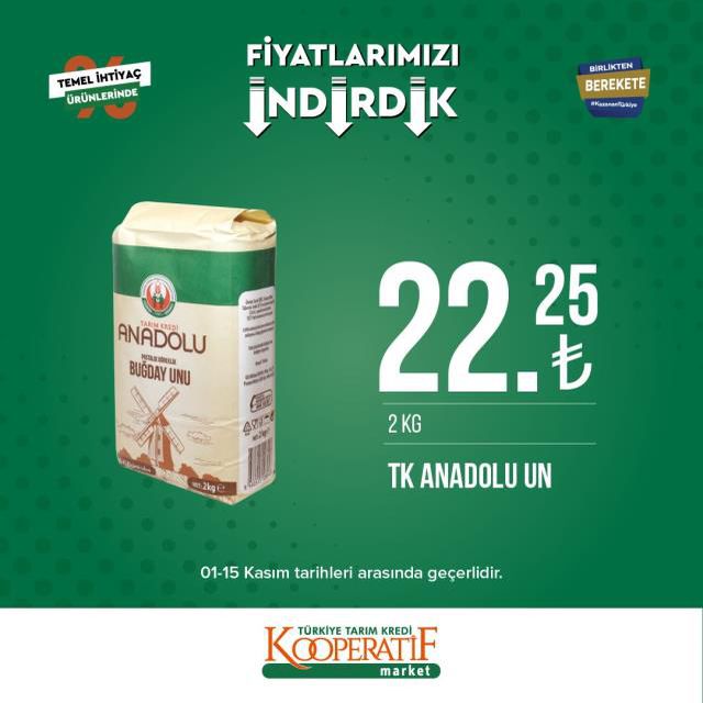 Tarım Kredi marketlerinde yeni indirim kampanyası! İşte fiyatı düşen ürünler