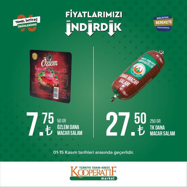 Tarım Kredi marketlerinde yeni indirim kampanyası! İşte fiyatı düşen ürünler