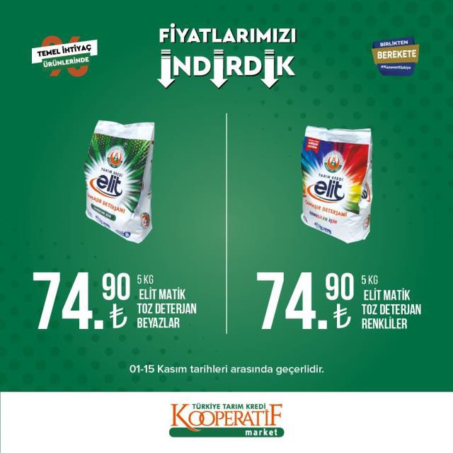 Tarım Kredi marketlerinde yeni indirim kampanyası! İşte fiyatı düşen ürünler