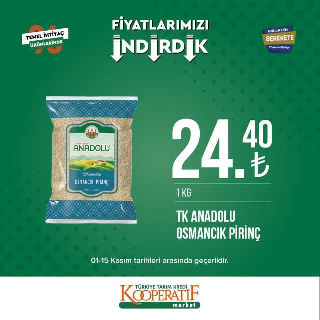 Tarım Kredi marketlerinde yeni indirim kampanyası! İşte fiyatı düşen ürünler