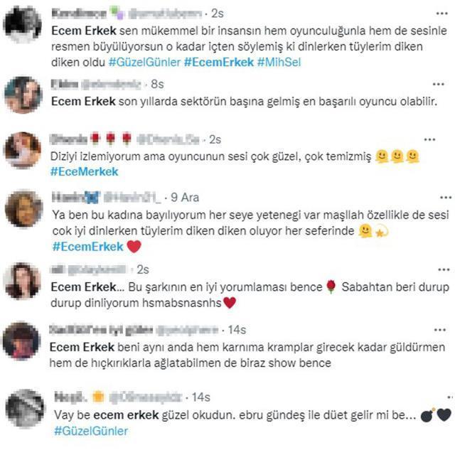 Güzel Günler dizisinde şarkı söyleyen Ecem Erkek, sesiyle izleyicilerden tam not aldı