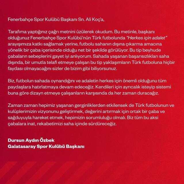 Ali Koç - Dursun Özbek tartışması ne zaman? Galatasaray Fenerbahçe (GS FB) tartışması ne zaman?