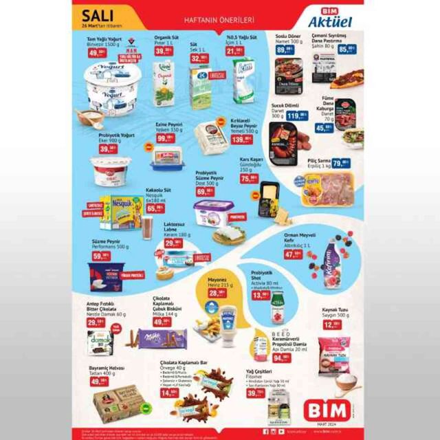 BİM AKTÜEL KATALOĞU 26-29 MART YAYINLANDI | BİM bu hafta katalog ürünleri neler? BİM'e gelecek ürünler ve BİM fiyat listesi!