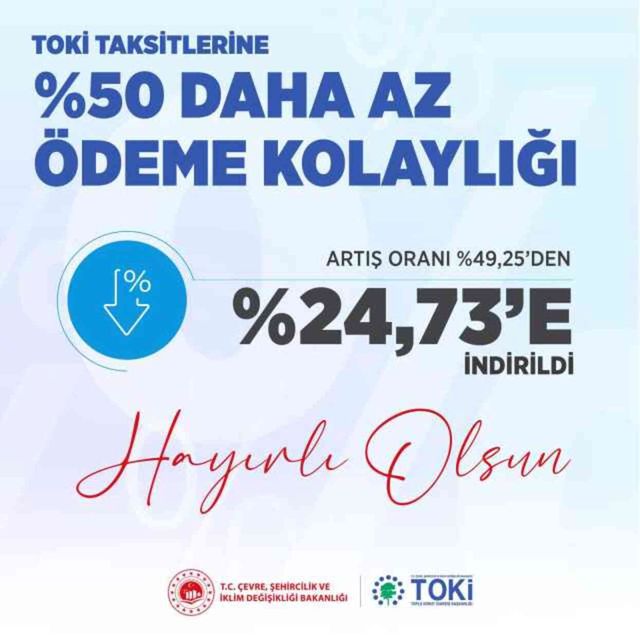 Müjdeyi Bakan Kurum verdi! TOKİ taksit ödemelerinde büyük indirim
