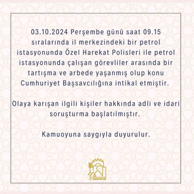 Özel harekat polisi tartışma yaşadığı akaryakıt istasyonu çalışanına dehşeti yaşattı