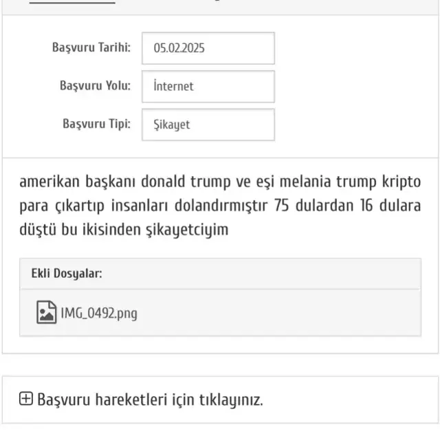 Bir vatandaş, Trump ve eşini CİMER'e şikayet etti