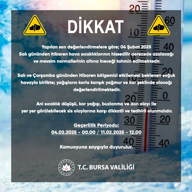 Bursa okullar tatil mi SON DAKİKA? 6 Şubat Perşembe Bursa'da okul yok mu (Konya Valiliği Açıklaması – KAR TATİLİ)?