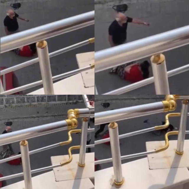 Sokakta eşini bıçakla rehin aldı, vatandaş tek hamleyle kurtardı