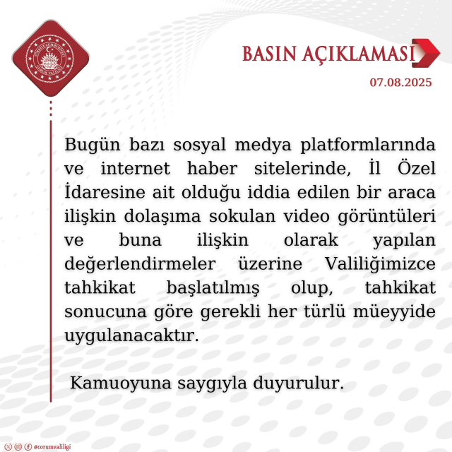 'Resmi plakalı araca eskort bindi' iddiası şehri karıştırdı! Valilik soruşturma başlattı
