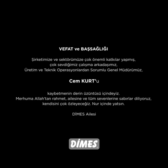 DİMES Genel Müdürü Cem Kurt hayatını kaybetti