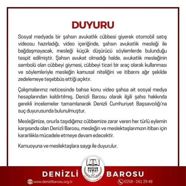 Avukat cübbesiyle araç tanıtımı başına dert açtı