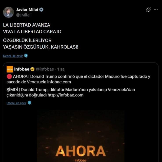 Venezuela'yı bombalayan Trump'ı ilk tebrik eden ülke: Yaşasın özgürlük