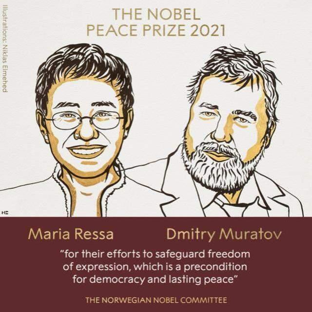 Son Dakika! Nobel Barış Ödülü'nü bu yıl Filipinli gazeteci Maria Ressa ve Rus gazeteci Dmitry Muratov aldı