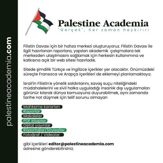 Filistin için hafıza merkez kuruluyor: Palestine Academia