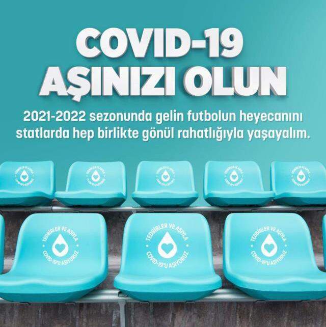 Süper Lig ekiplerinin tümü aynı anda paylaşım yaparak, taraftarları aşı olmaya çağırdı