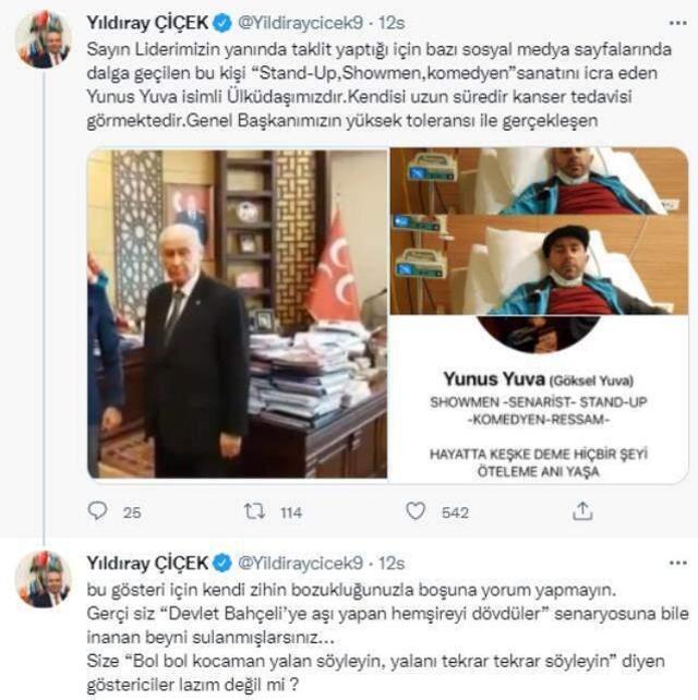 Devlet Bahçeli'nin taklidini yapan komedyen Yunus Yuva'nın kanser hastası olduğu ortaya çıktı