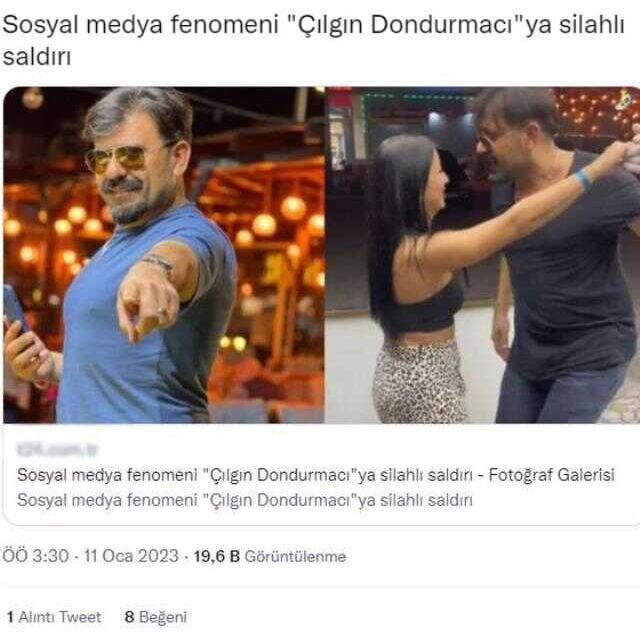 Çılgın Dondurmacı'nın, Arap müşterisinin kocası tarafından vurulduğu iddia edildi! Gerçek çok geçmeden anlaşıldı
