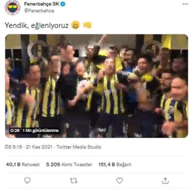 Fenerbahçeli futbolcular kendinden geçti! Galatasaray'ın stadında çılgın kutlama