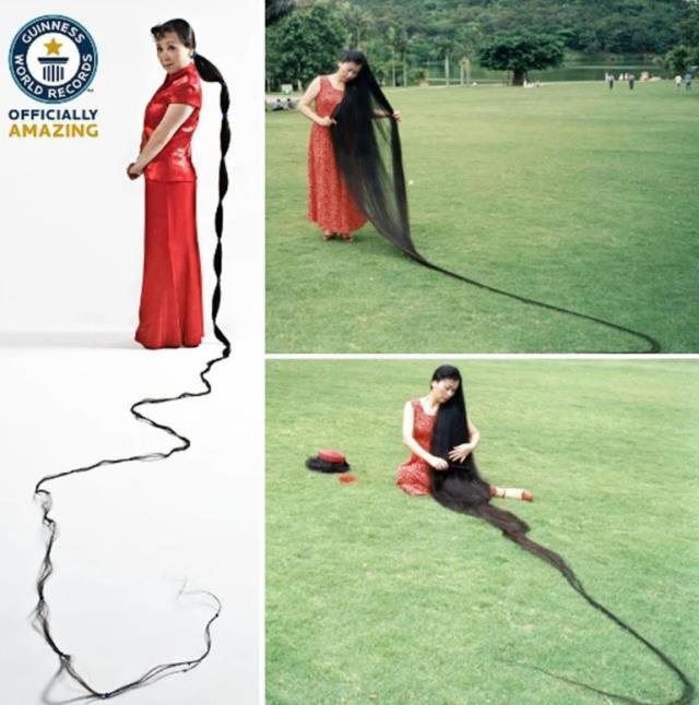 Çin'de saç uzunluğu 2.7 metre olan kadın internette viral oldu