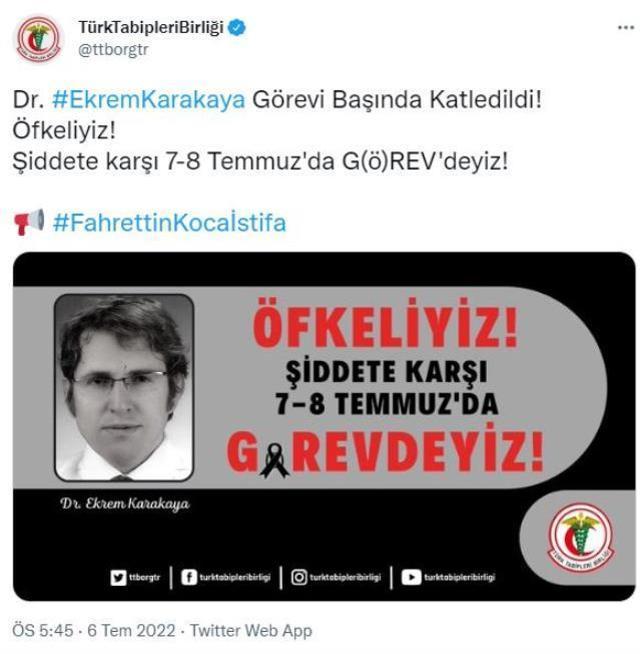 Türk Tabipleri Birliği, Konya'daki saldırının ardından iki gün greve gidecek