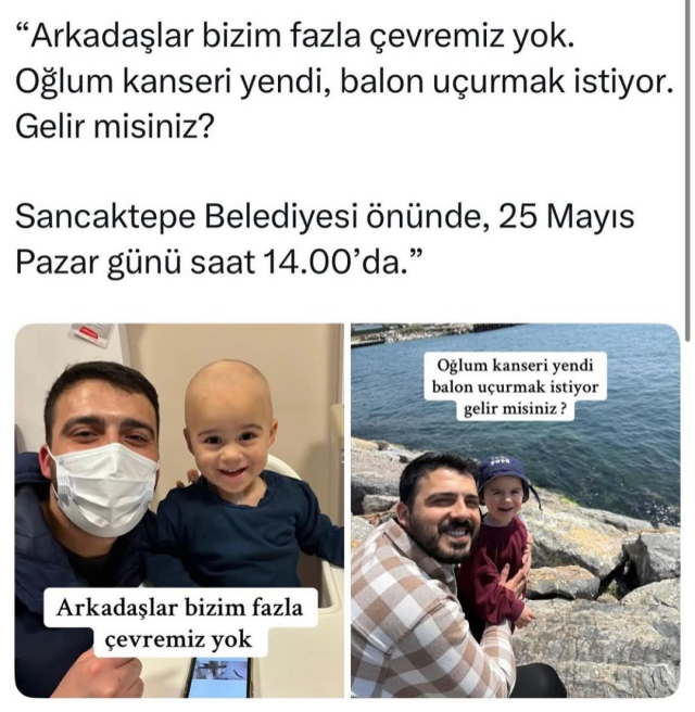 Oğlu kanseri yenen babanın isteği sonrası belediye harekete geçti